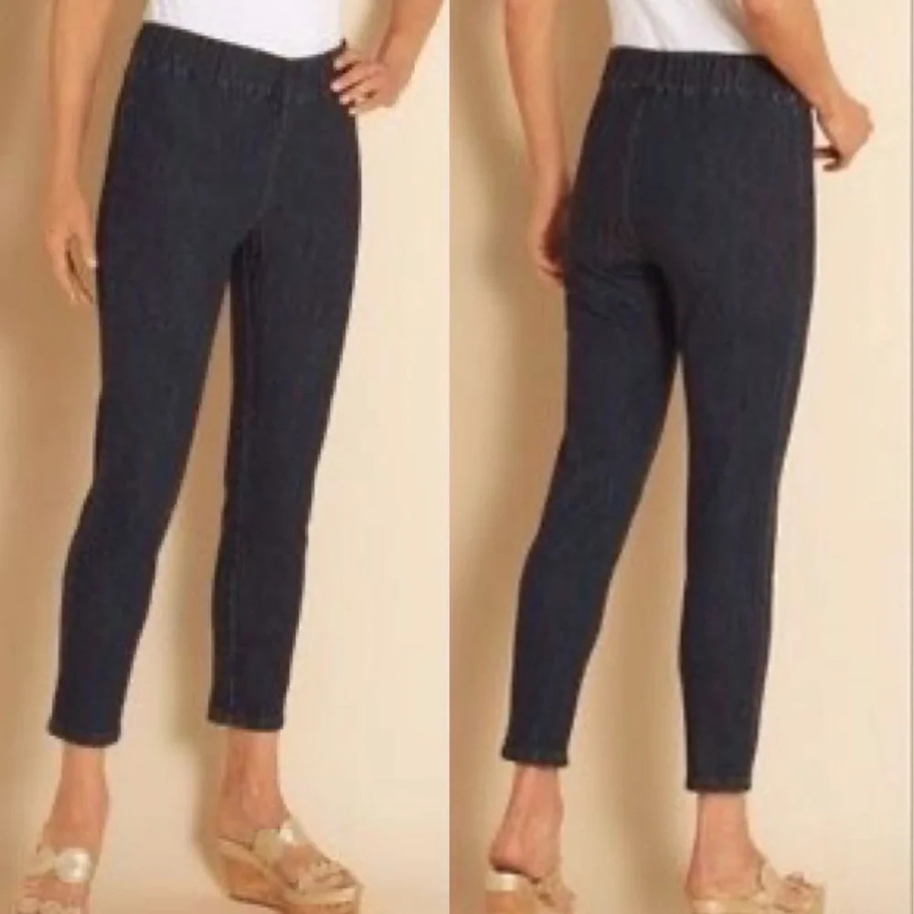 Soft Surroundings | Metro Leggings Jeans Pull On Denim Stretch
